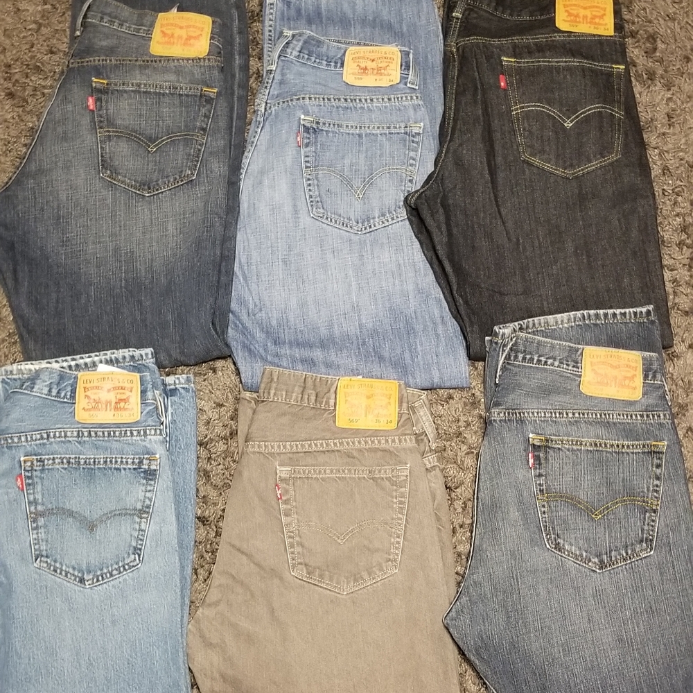 Lot of 6 pairs Levi's 36x34